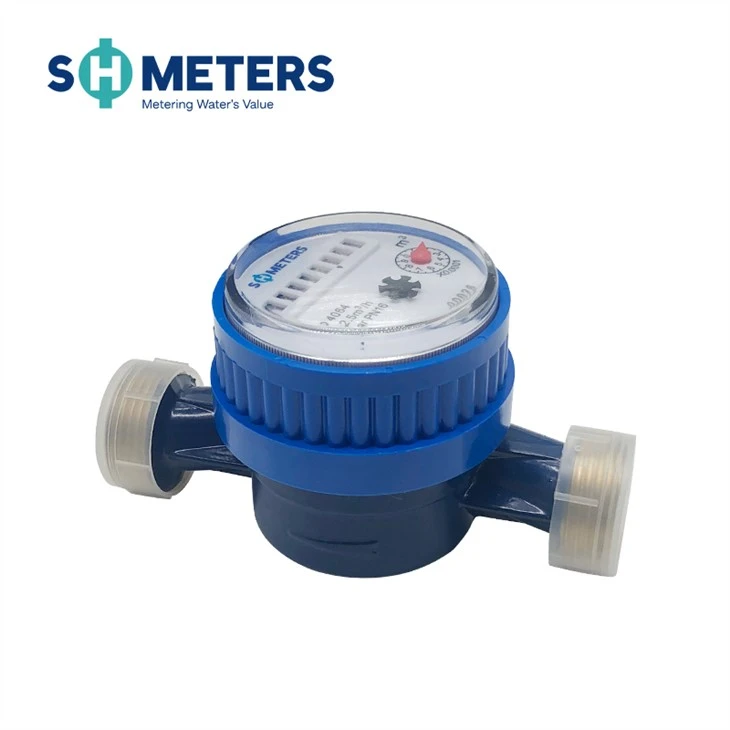 Small Size Screw Type Water Meter Flow Meters Single Jet Water Meter For Housing