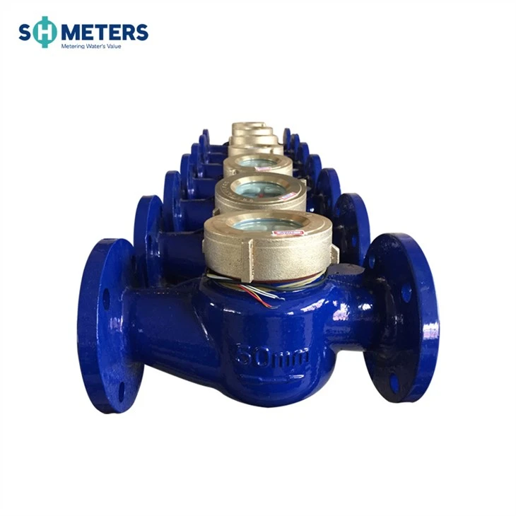 Vertical Helix Water Meter For Measuring Bulk Flow Cold Water / Hot Water