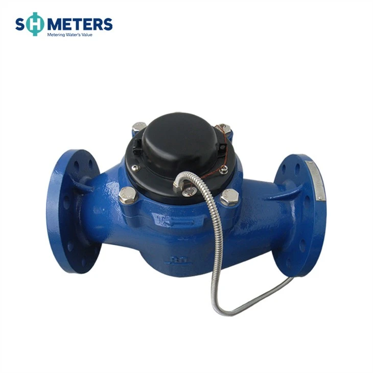 Vertical Helix Water Meter For Measuring Bulk Flow Cold Water / Hot Water