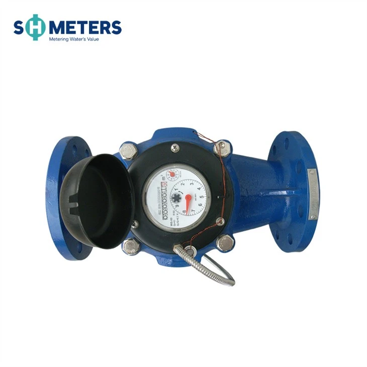 Vertical Helix Water Meter For Measuring Bulk Flow Cold Water / Hot Water